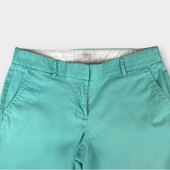 J. Crew City Fit Stretch Ankle pants Women's Size 2 Mint Green Cotton Spandex St - Picture 8 of 10